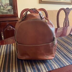 Patricia Nash brown leather backpack